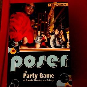 Poser the party game of friends phonies & fakery! new- cards & pieces unopened.